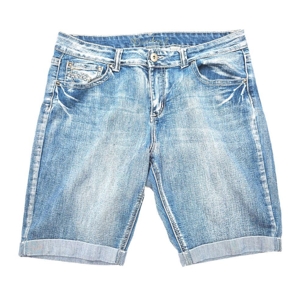 New Direction Weekend Blue Denim Bermuda Jeans Shorts‎ Bottoms Pants Plus 14